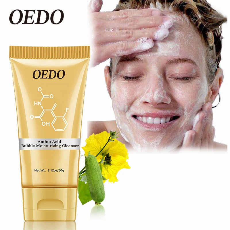 OEDO Cleanser Shrink Pore Control Oil Moisturizing Facial Clean Face Wash Foaming Amino Bubble Skin Care Brightening Skin Tone