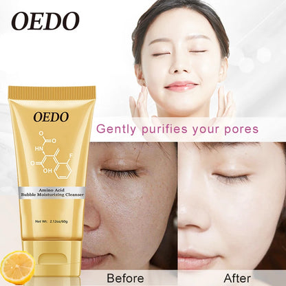 OEDO Cleanser Shrink Pore Control Oil Moisturizing Facial Clean Face Wash Foaming Amino Bubble Skin Care Brightening Skin Tone