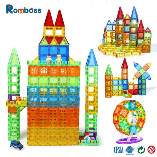 Romboss Colourful Window Window Architecture Puzzle Educational Building Blocks Toy Creative Variety Magnetic Toys for Kids